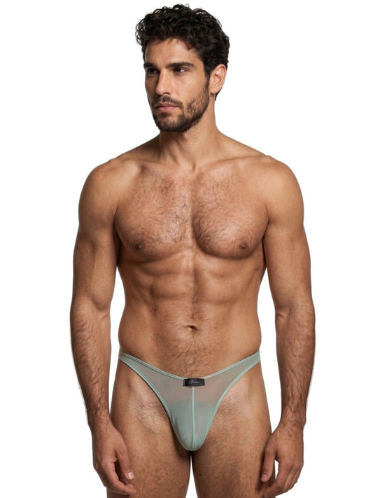 Xtremen Men's Underwear 91264 Microfiber Mesh Bikini Color Green