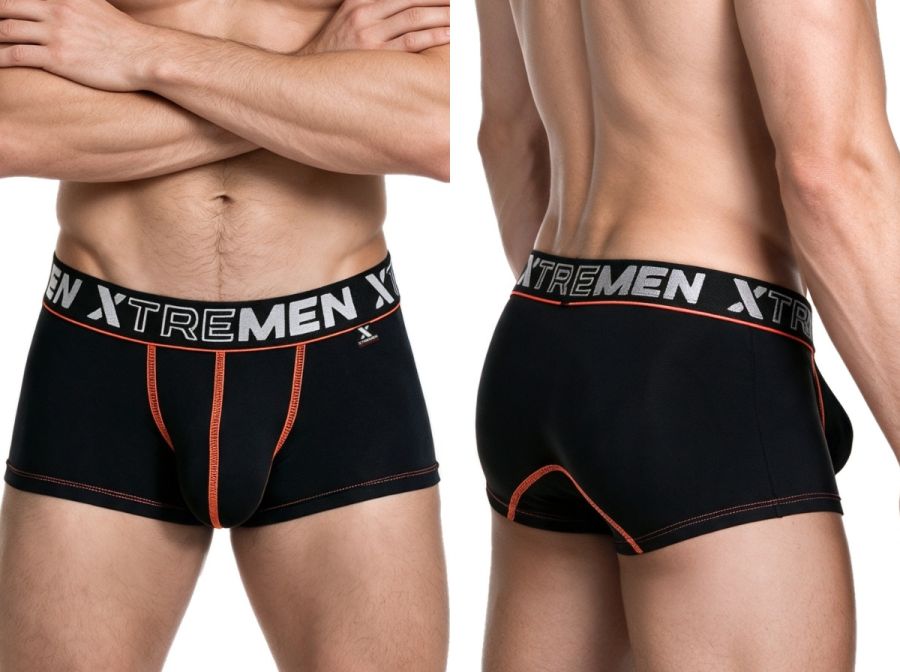 Xtremen 91265 Men's Underwear Sleek Microfiber Stretch Trunks Color Black