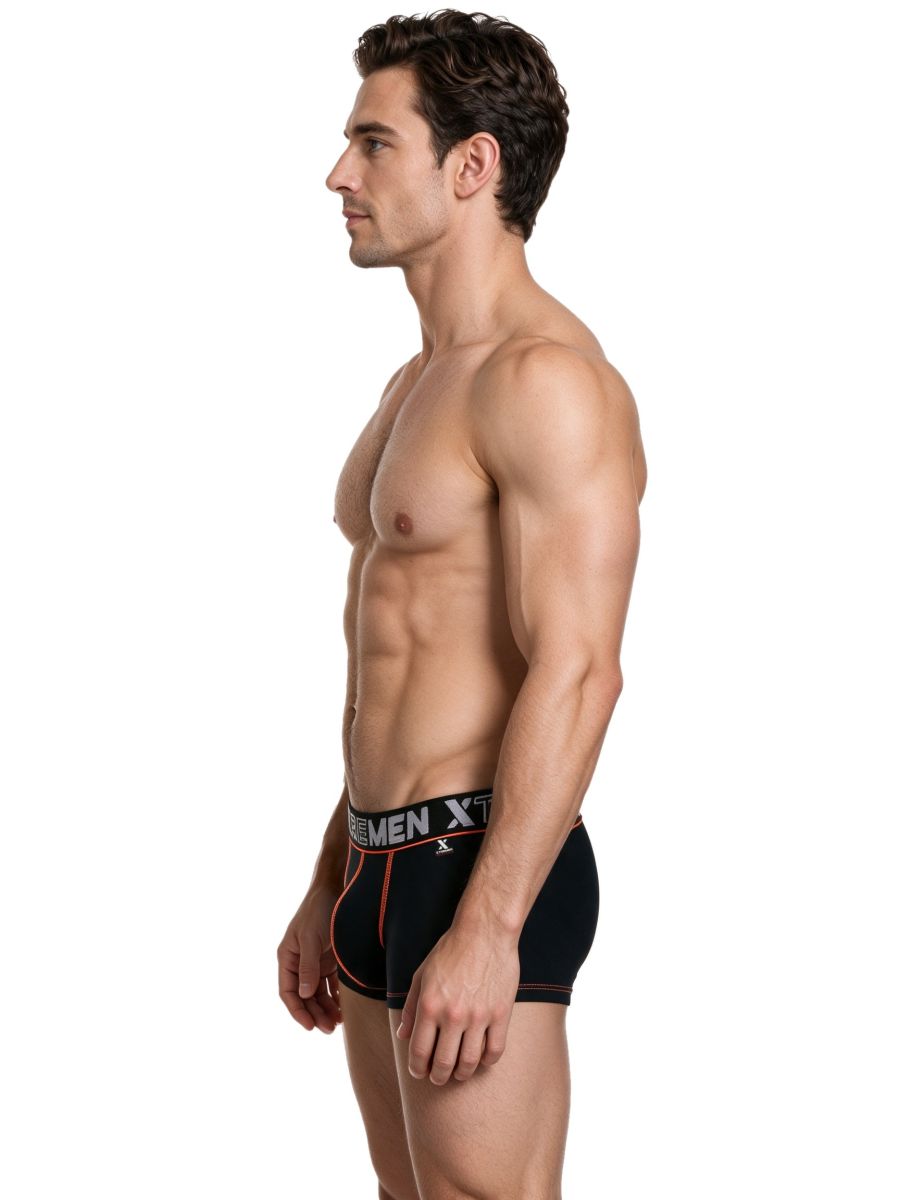 Xtremen 91265 Men's Underwear Sleek Microfiber Stretch Trunks Color Black