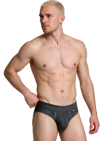 Xtremen 91268 Microfiber Mesh Thongs Color Gray