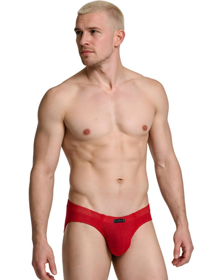 Xtremen 91270 Microfiber Mesh Briefs Color Red