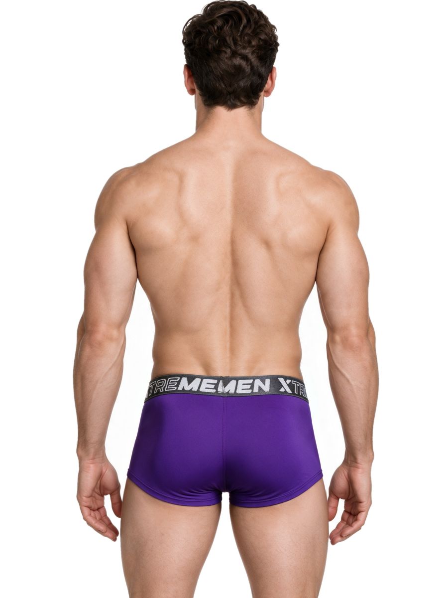Xtremen 91274 Men's Underwear Microfiber Trunks for Daily Support Color Purple