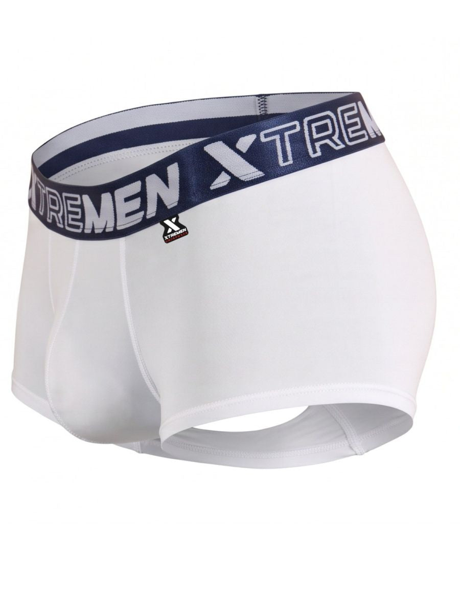 Xtremen 91274 Men's Underwear Microfiber Trunks for Daily Support Color White