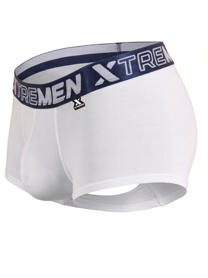 Xtremen 91274 Men's Underwear Microfiber Trunks for Daily Support Color White