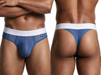 Breathable Microfiber Blue Mesh Thong - view 1