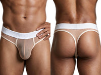 Breathable Microfiber Brown Mesh Thong - view 1