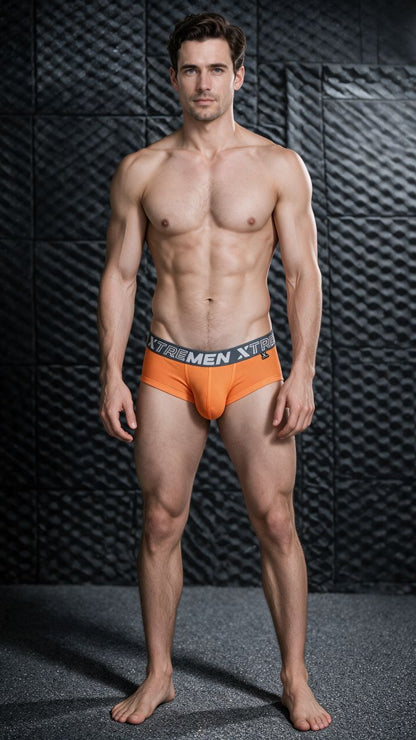 Xtremen 91280 Men's Underwear Sleek Microfiber Briefs Color Orange