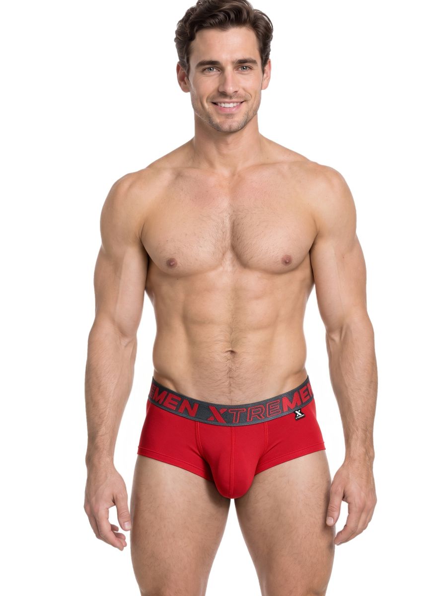 Xtremen 91280 Men's Underwear Sleek Microfiber Briefs Color Red