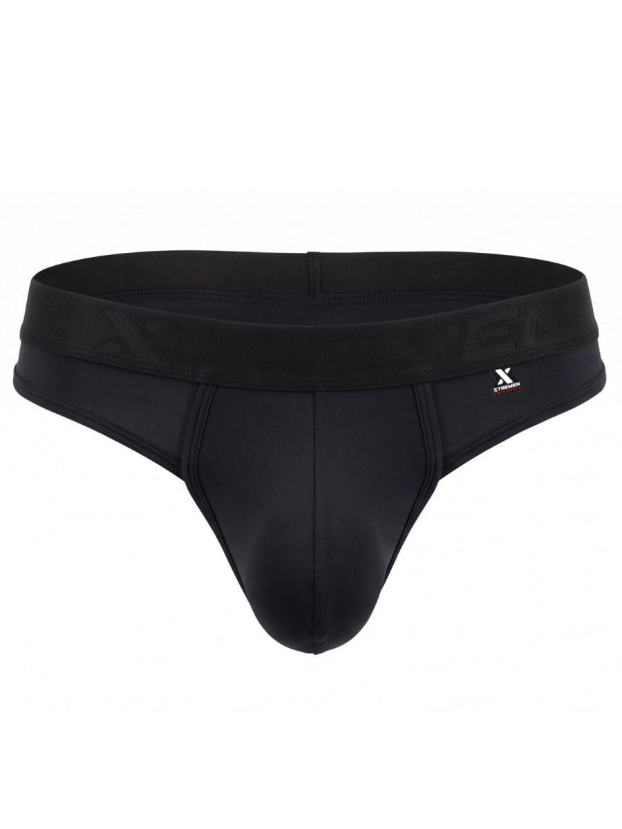 Xtremen 91281 Men's Underwear Sleek Microfiber Thongs Color Black