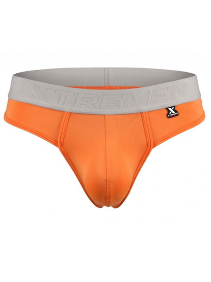 Xtremen 91281 Men's Underwear Sleek Microfiber Thongs Color Orange