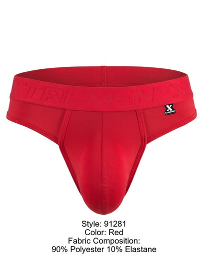 Xtremen 91281 Men's Underwear Sleek Microfiber Thongs Color Red