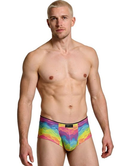 Xtremen 91283 Rainbow Printed Microfiber Briefs Color Cloud