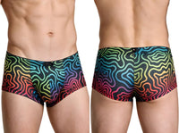 Microfiber Rainbow Labyrinth Printed Brief - view 1