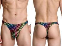 Microfiber Paw Print Printed Thong - view 1