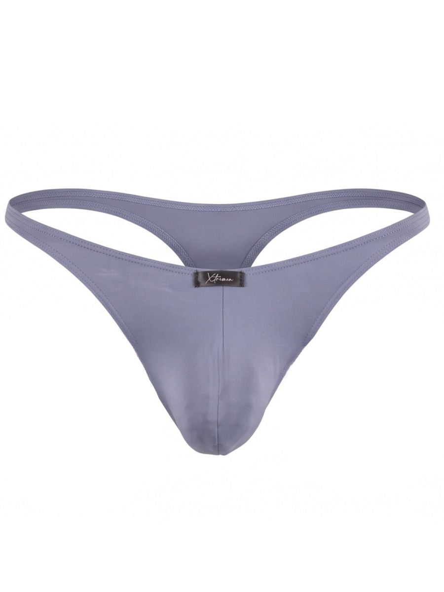 Xtremen 91287 Men's Underwear Microfiber Thongs Sleek Minimalist Style Color Gray
