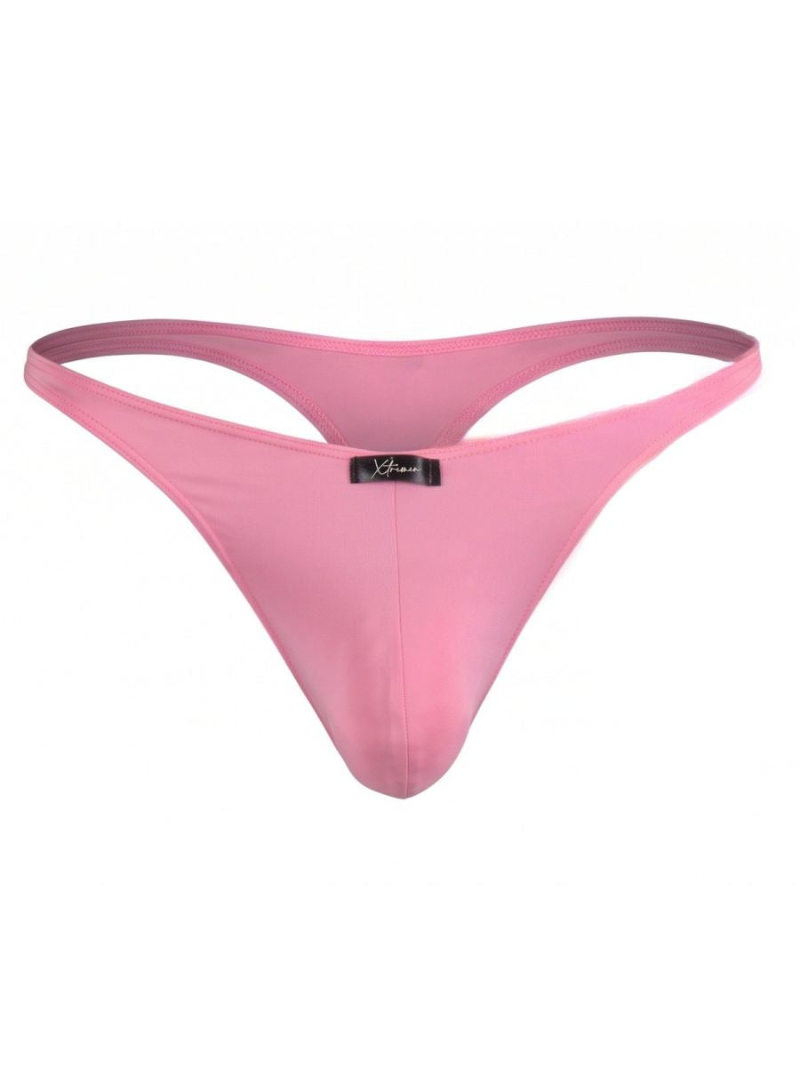 Xtremen 91287 Men's Underwear Microfiber Thongs Sleek Minimalist Style Color Pink