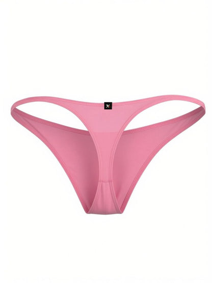 Xtremen 91287 Men's Underwear Microfiber Thongs Sleek Minimalist Style Color Pink