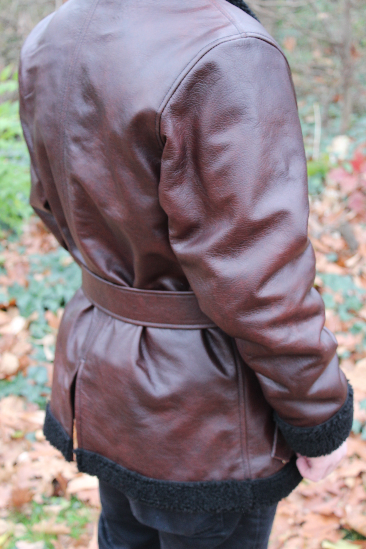 Leather and Shearling Coat - view 9