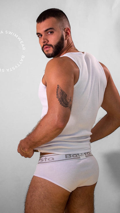 Ultra White Tank Top | MEN TANK TOP | BATTYSTA | OUTFAIR | OUTFAIR