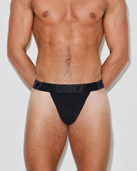 Core Signature Y-Back Thong Black - front view