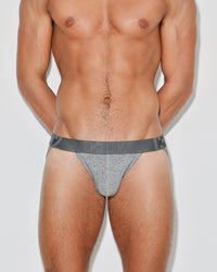 Core Signature Dash Brief Grey Heather - front view