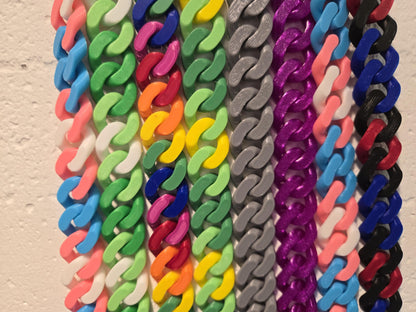 Stretchy Cuban Chain Loop Poppers/Lube Holder Necklace – Colorful, Customizable, Durable & Stylish