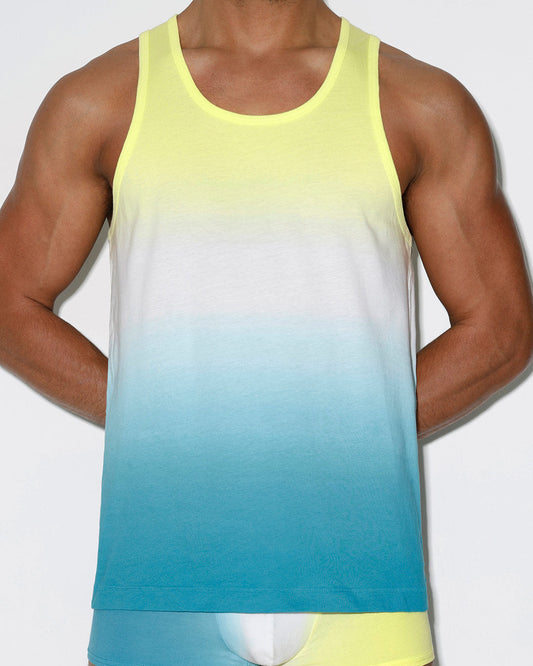 Dip Dye Relaxed Tank Breeze Blue - front view