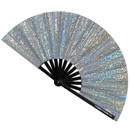 Discoteca Metallic Reflective Hand Fan