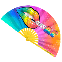 Gay AF UV-Reactive Fan - view 1