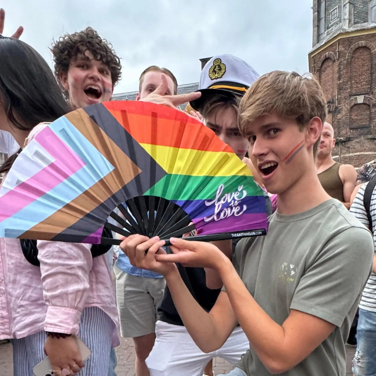 Pride Rainbow Flag Fan