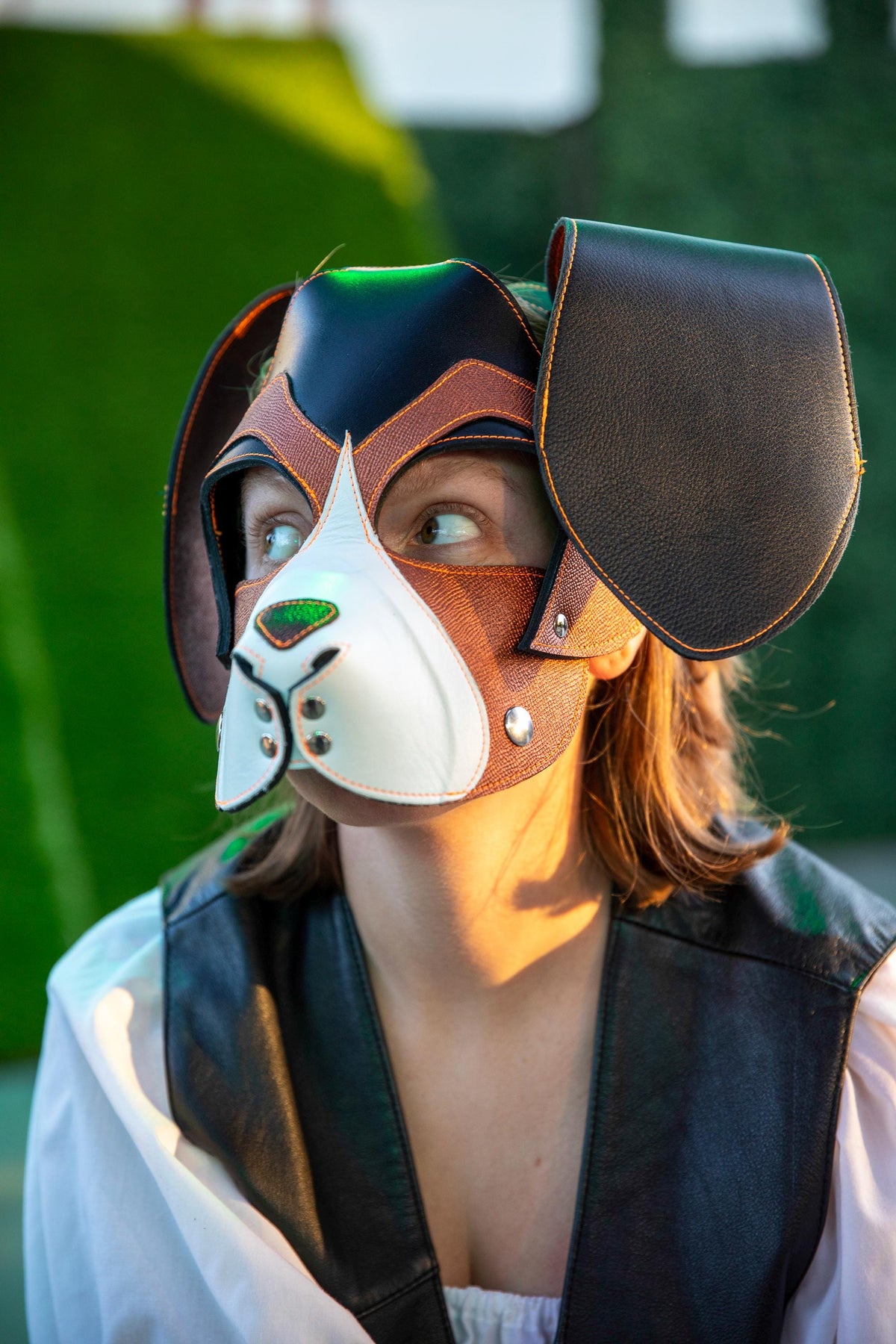 Beagle Style Pup Hood - front view