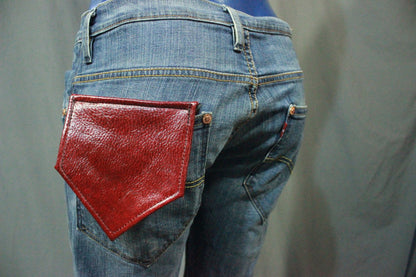 Solid Color Leather Pocket Flag - view 9