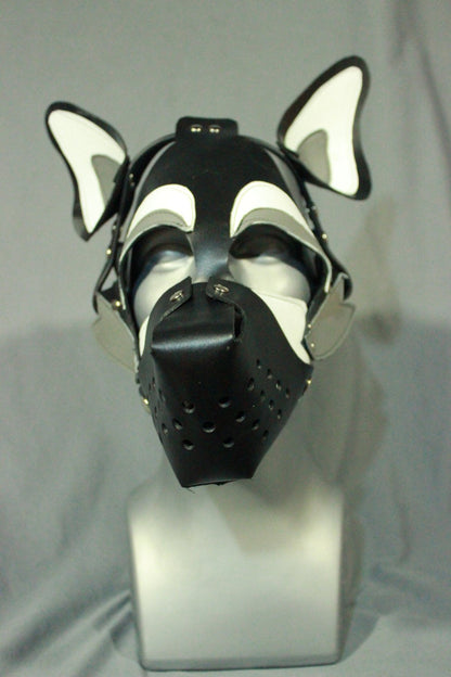 Husky style Pup Hood in Grey and White - view 3