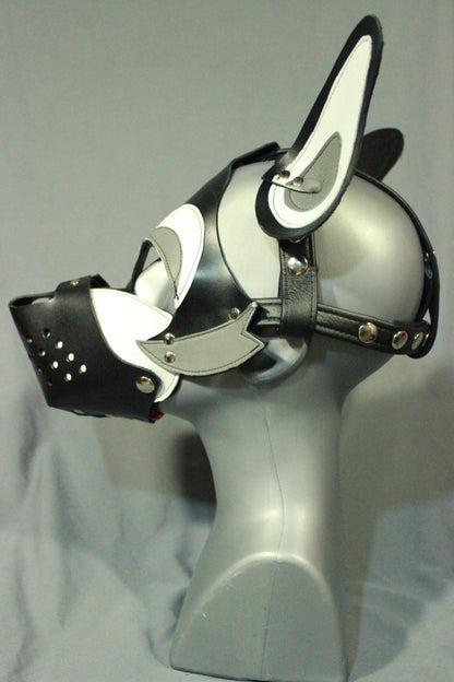 Husky style Pup Hood in Grey and White - view 4