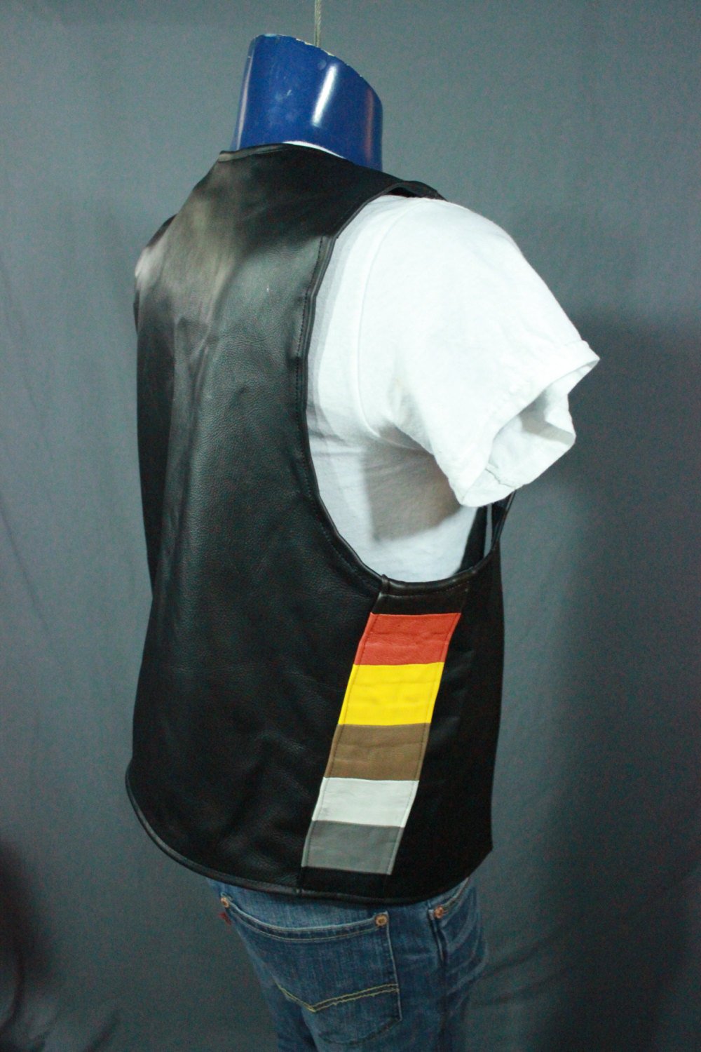 Hand Made Leather Bear Pride Vest - view 2