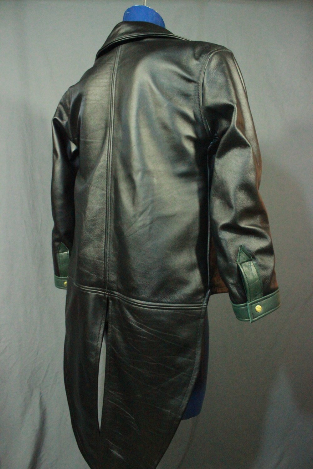 Our Leather Tailcoat in Forrest Green and Pure Silk! - view 2
