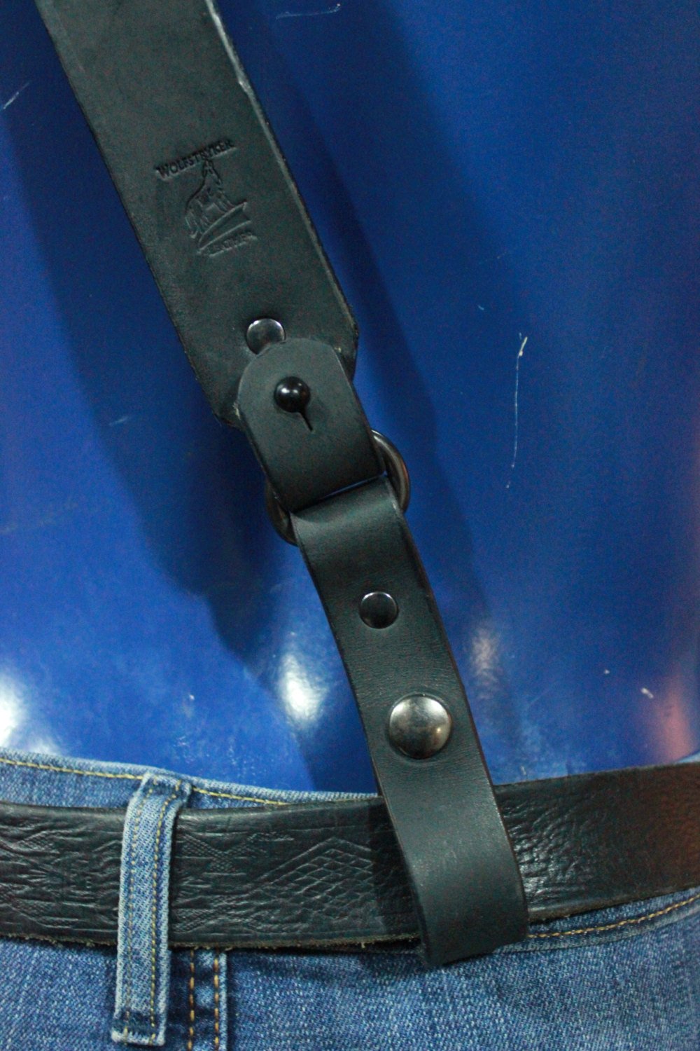 Classic Black Leather Sam Browne Belt - view 4