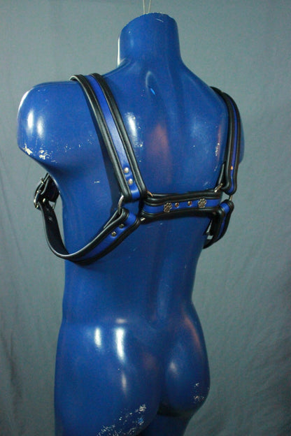 Full Body Bulldog Harness with Buckles and Puppy Paw Highlights - view 5