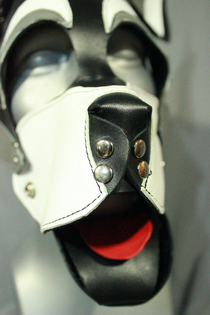 Husky style Pup Hood in Grey and White - view 2