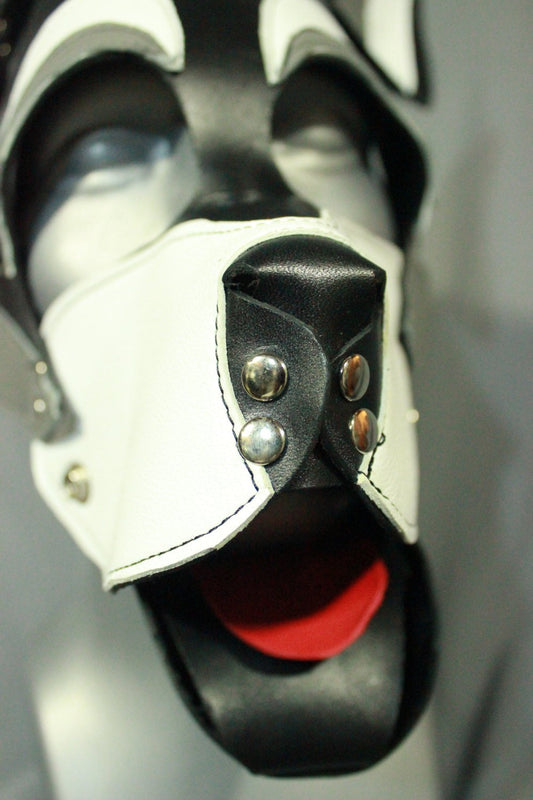 Husky style Pup Hood in Grey and White - view 2