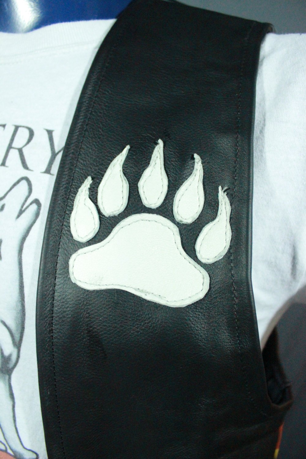 Hand Made Leather Bear Pride Vest - view 4
