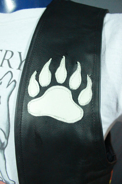 Hand Made Leather Bear Pride Vest - view 4