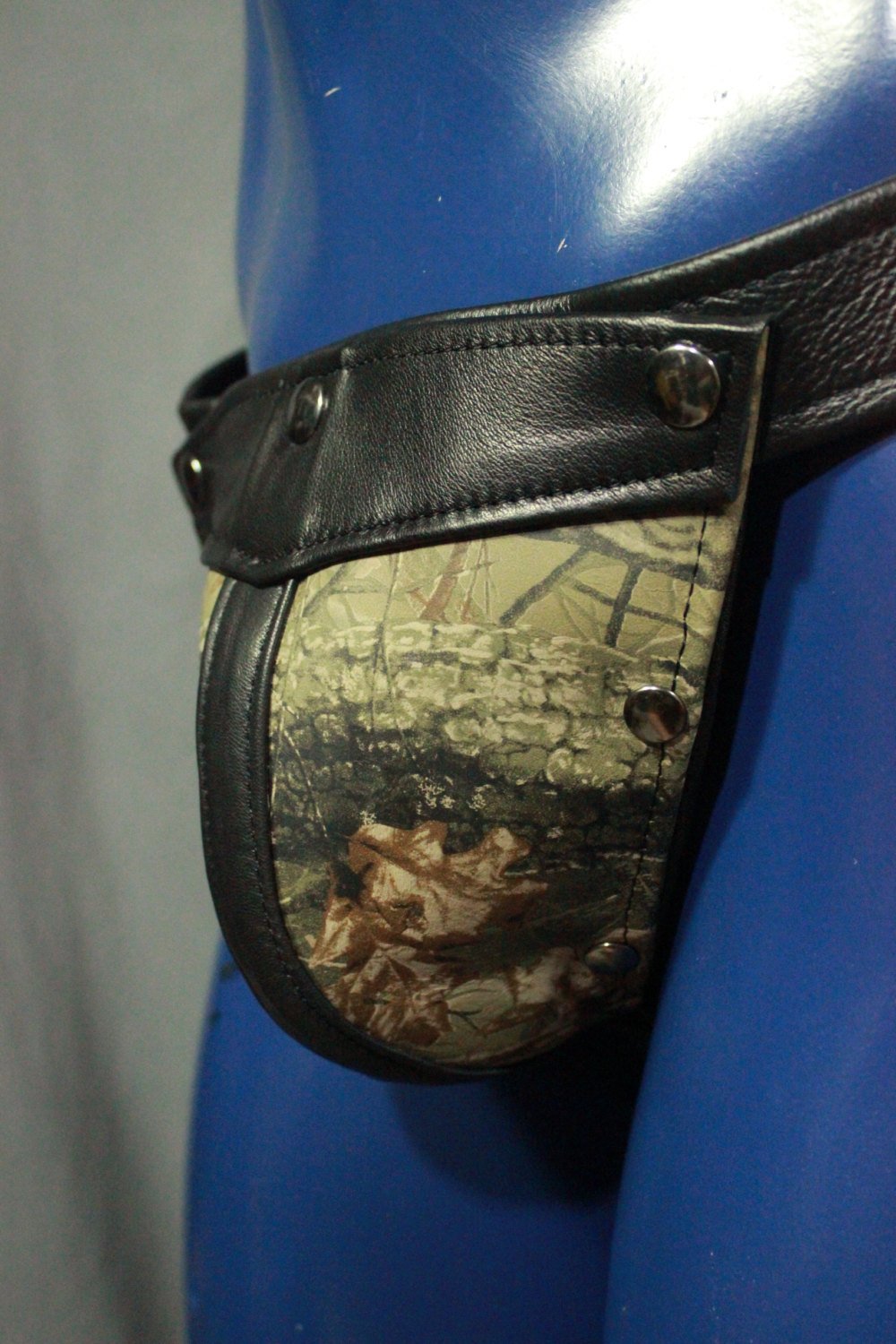 Our LIMITED EDITION 'Real Tree' Camo All leather jock with interchangeable codpiece - view 2