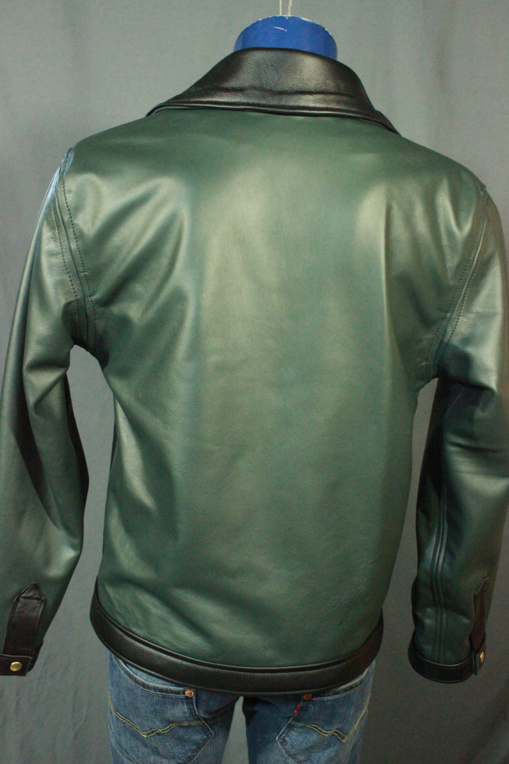 Our Biker Jacket in Forest Green - view 3
