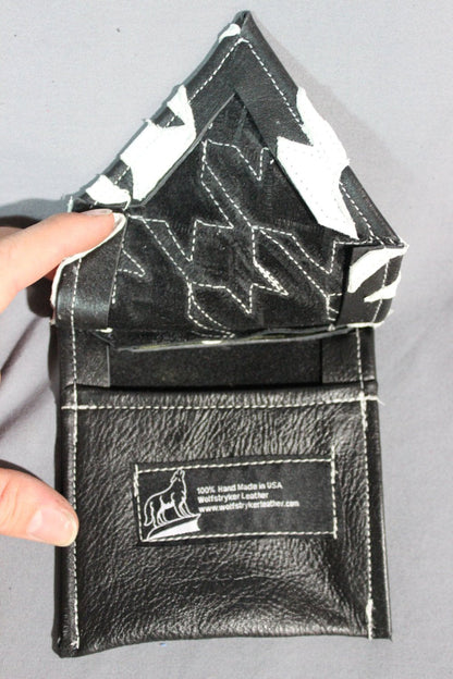 Houndstooth Pocket Flag in Leather - view 5