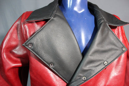 Our Biker Jacket in Burgundy! - front view