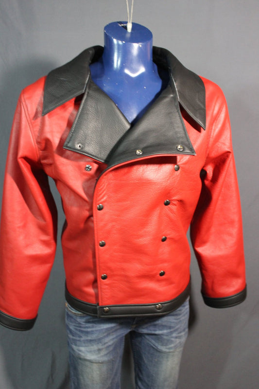 Our Biker Jacket in Billiant Red! - view 2