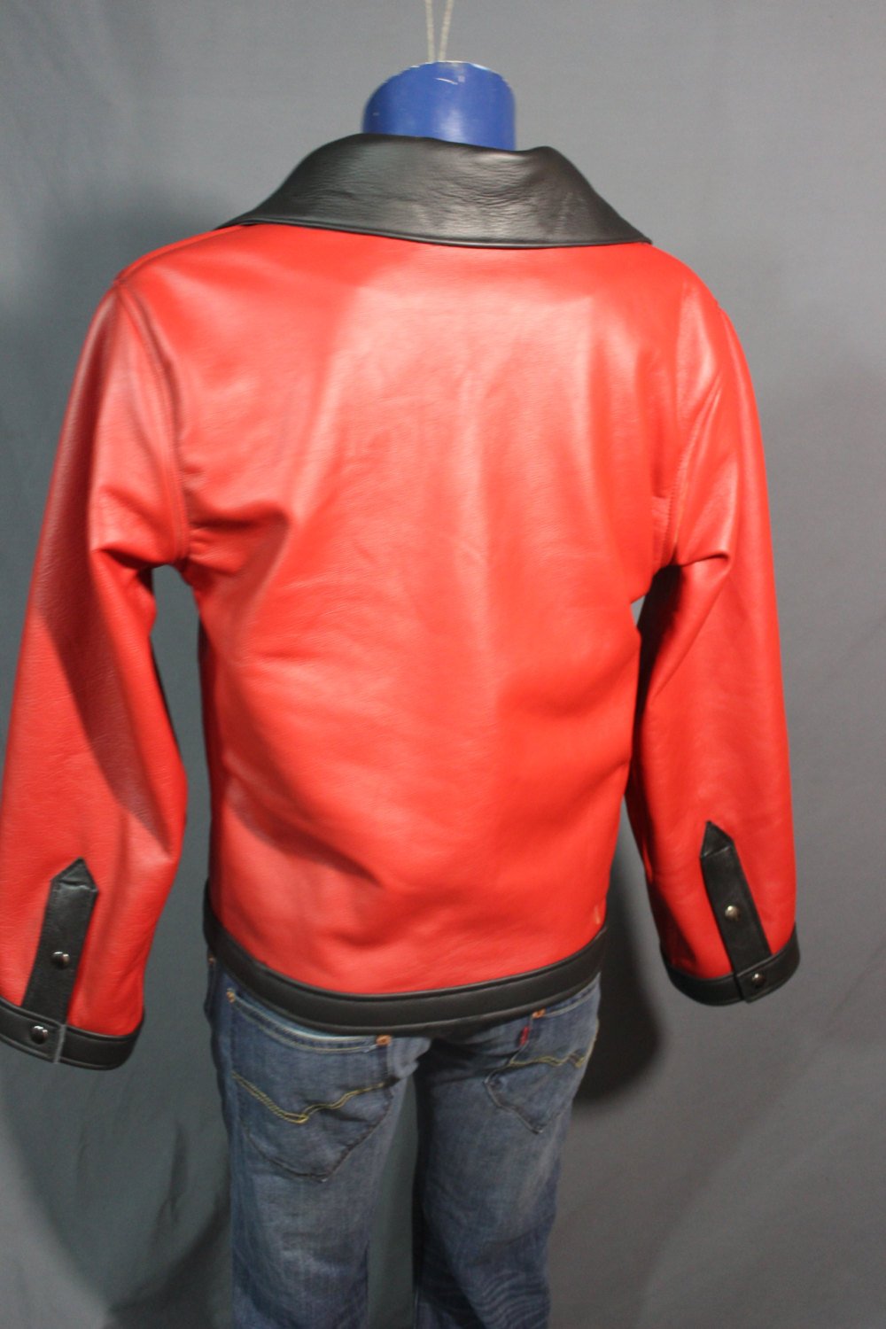 Our Biker Jacket in Billiant Red! - view 4