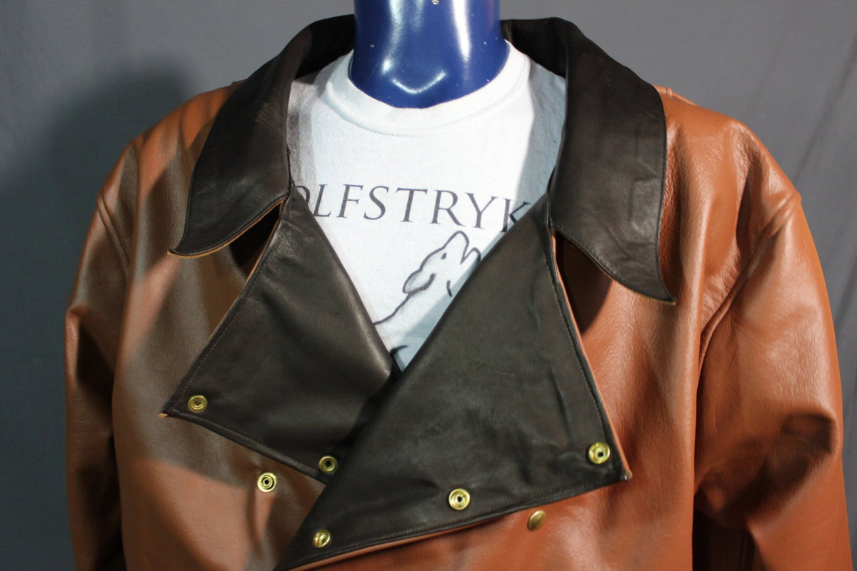 Sir Tom Matt's Collection - Our Biker Jacket in Steampunk Leathers - view 2