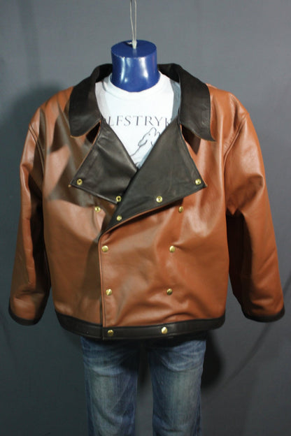 Sir Tom Matt's Collection - Our Biker Jacket in Steampunk Leathers - view 4